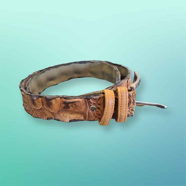 Crocodile Skin Leather Mens Belt