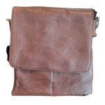 Le-Monties-Genuine-Lather-Unisex-Handbag-Brown